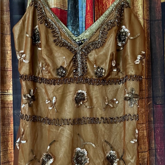 Chaudry Kc Tops - Brown Fairycore Beaded Cami